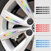 Moda 4 pezzi Adesivi per auto Cerchioni Sport Racing Strisce fai da te Adesivi decorativi Emblema Styling auto Auto SUV Camion Accessori
