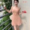 Gentle Wind Floral Suspender Dress Female Summer Waist Thin Small Pure Desire a Word Short Skirt