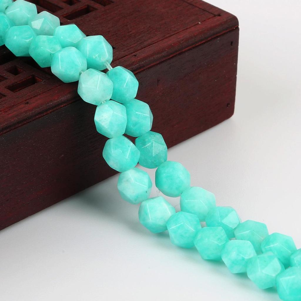 8mm facettierte Naturstein spitze Perlen, Abschnitt lose Perlen für Halskette Armband DIY