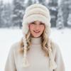 Plush Hat With Ear Warmth And Playfulness Hand Decoration For Winter Outdoor Activity Cold Weather Protection
