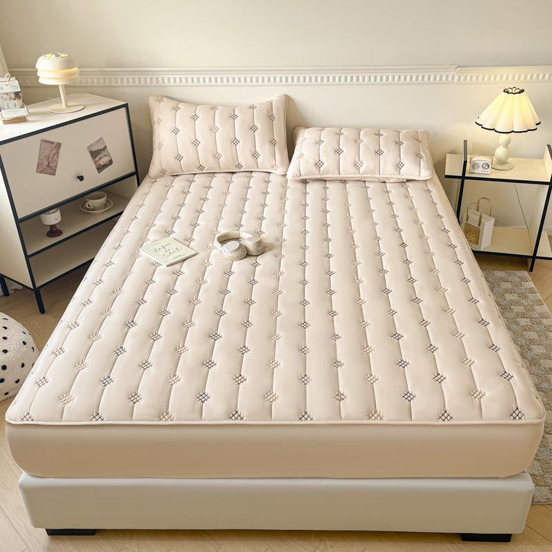 New Mattress Single-piece Padded Thickened Four-season Universal Model Non-slip and Anti-dirty Fixed Simmons Mattress Protective Cover