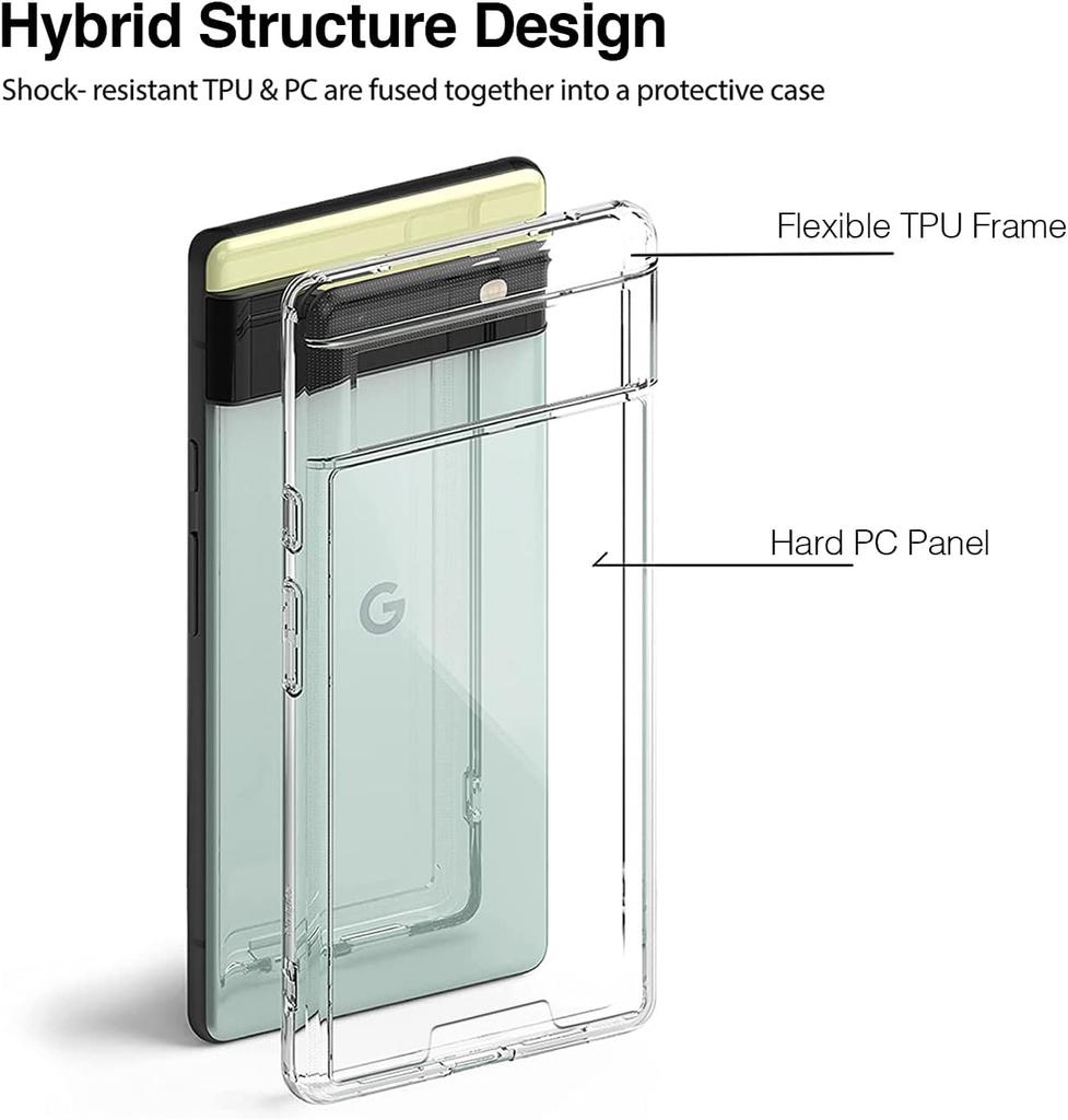 Luxusní průhledné pouzdro Pnone Google Pixel 8 Pro 7a 7Pro 6 Pro 6a Čtyřrohové pouzdro na zadní kryt z měkkého silikonového TPU odolného proti nárazu