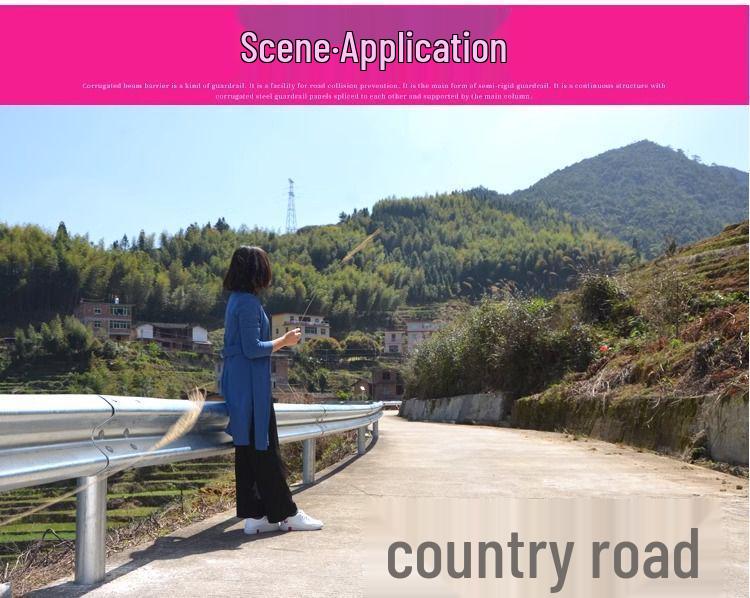 Powder-Coated Galvanized Steel Guardrail Panels for Highways and Rural Roads