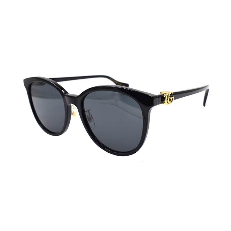 GUCCI GG Overlay Logo Elegant Celebrity Holiday Travel Sunglasses GG1180SK Women's Black/Dark Grey