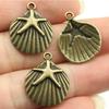 10pcs Charms Marine Starfish Antique Bronze Silver Color Pendants Making DIY Handmade Tibetan Silver Color Jewelry