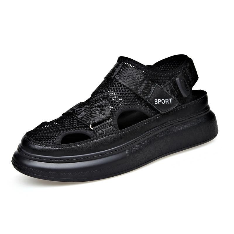 Fashion 2024 Summer New Designer Sandals for Men Black Fashion Casual Platform Sandal Shoes Male Breathable Mesh Beach Shoes Man