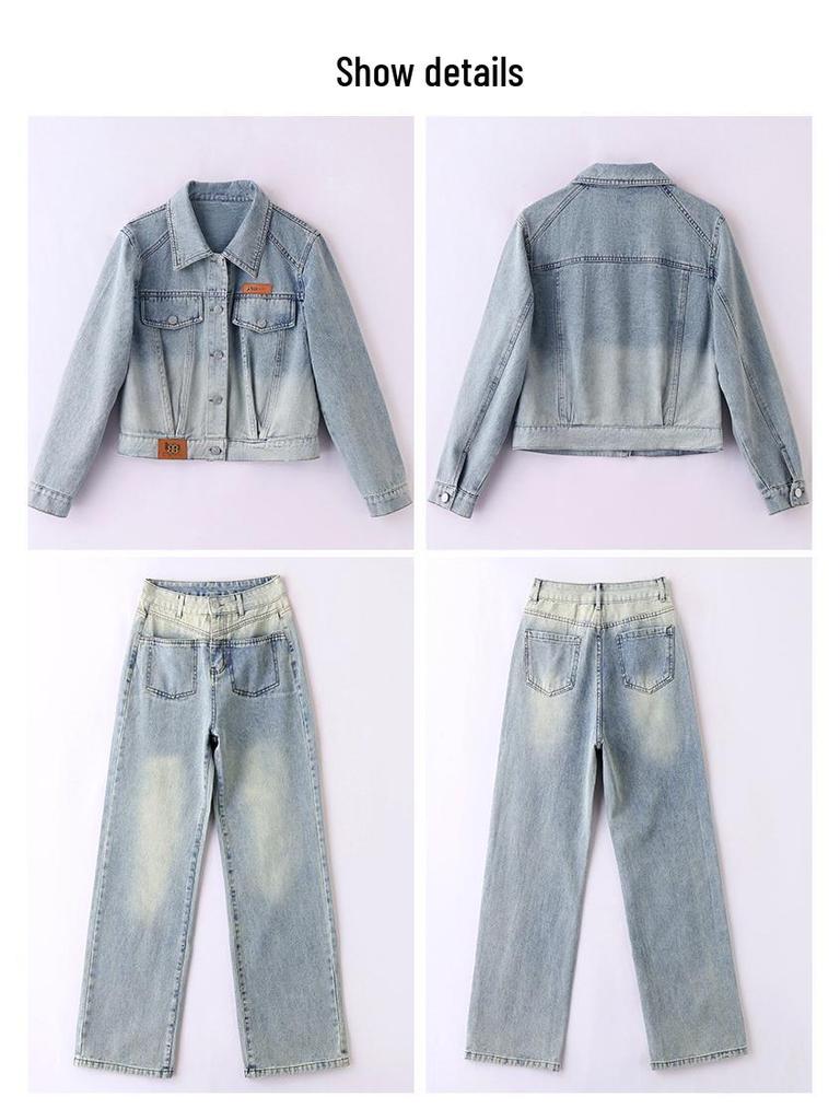 2024 Spring Casual Denim Two-Piece: Trendy, Versatile, and Fashionable