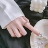Yintai Fei Retro Mori Style DNA Helix Wave Ring - Trendy Japanese Korean Open Hand Jewelry