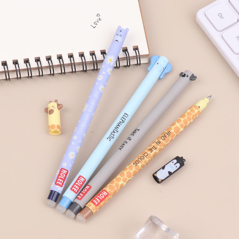 1/8Pcs Office Stationery Animal-Shaped Erasable Pens For Journaling And Writing Office Supplies Gift Cute Writing Tools