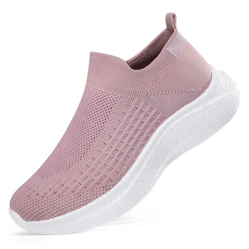 New casual outdoor non-slip and wear-resistant fly-woven mesh breathable couple socks shoes overalls sneakers