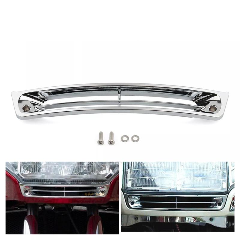 A51K-Motorcycle Front Lower Headlight Fairing Grille Trim Cover For Honda Goldwing GL1500 GL 1500 1988-2000