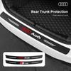 Car Tail trunk Rear Bumper Protector Carbon fiber Sticker For q2 Sline TT A1 A2 A3 A4 A5 A6 A7 A8 8P B6 B7 Q3 Q5 Q7 Car Goods