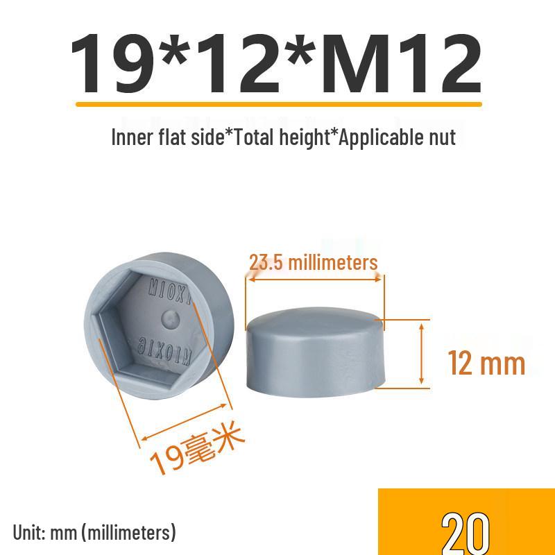 Hex Nut Protective Dust Cap for Flat Head Screws