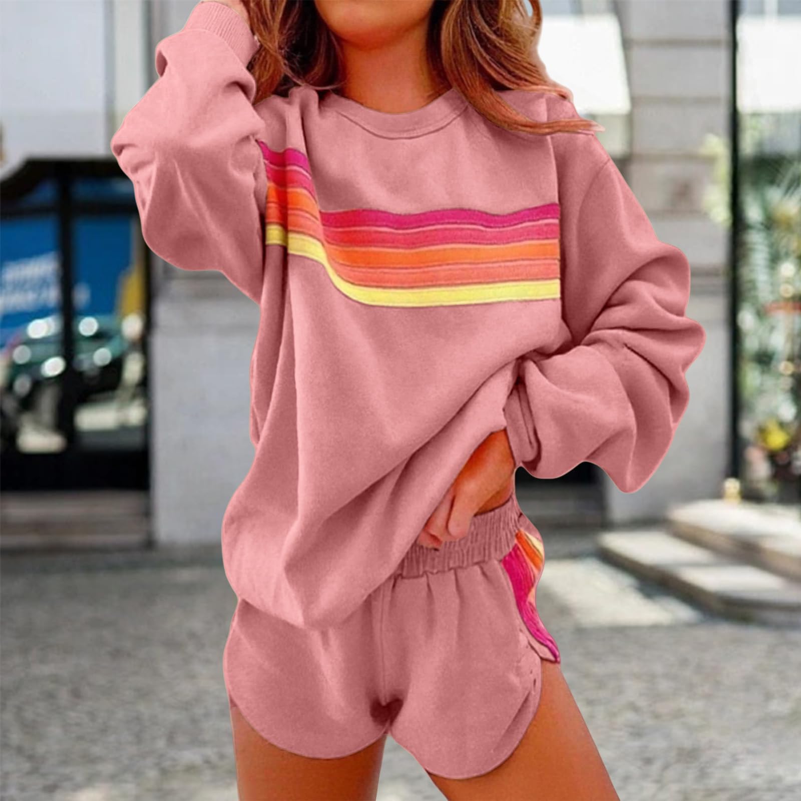 

Fashion Women s Contrasting Color Ribbon Set For Women s Independent Station Cross-border New Home Set For Women M рожевий