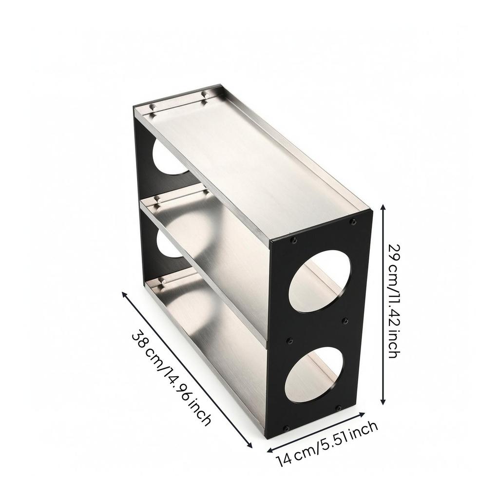 Tabletop Organizer with Acrylic Shelves Compact 3-Tier Storage Rack Long-Lasting