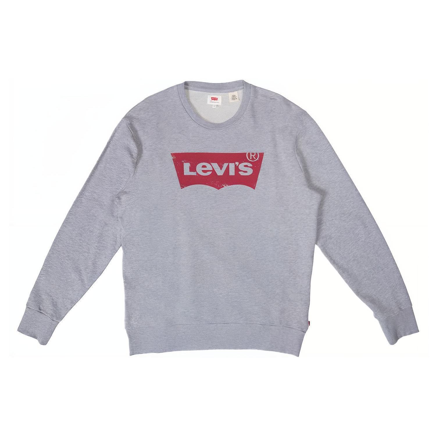 

Levis Свитшот мужской серый с принтом букв, повседневный, с длинным рукавом, свободного кроя, 19492-0026 S