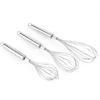 3Pcs Stainless Steel Manual Egg Beater Milk Frother Mixer Blender Kitchen Baking Tools
