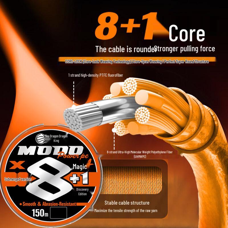 Hailongwang True Sinking MODO 4th Gen 8+1 Braided PE Fishing Line
