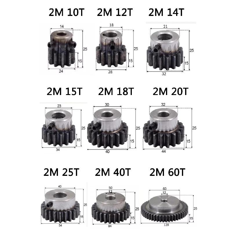 Convex Gear 2 Mold 10 Teeth To 60 Teeth Standard Inner Hole Cylindrical Gear Spur Gear With Table Spur Gear Hole 8-22mm