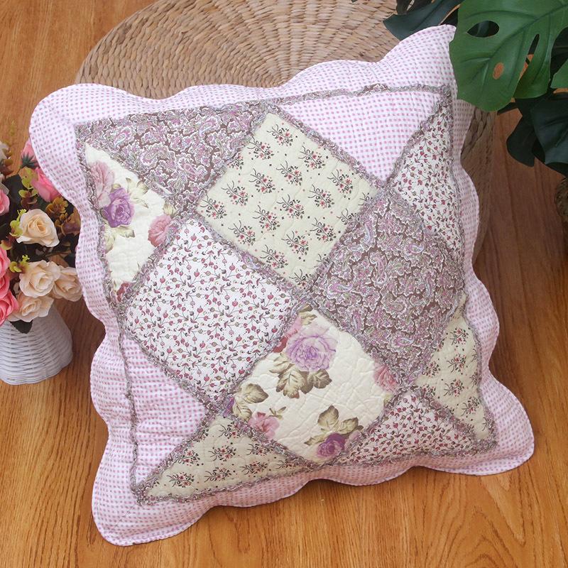 2pcs Cotton Quilted Backrest Cover Soft and Skin Friendly Sofa Cushion Cover Modern and Simple Breathable Backrest Without Core