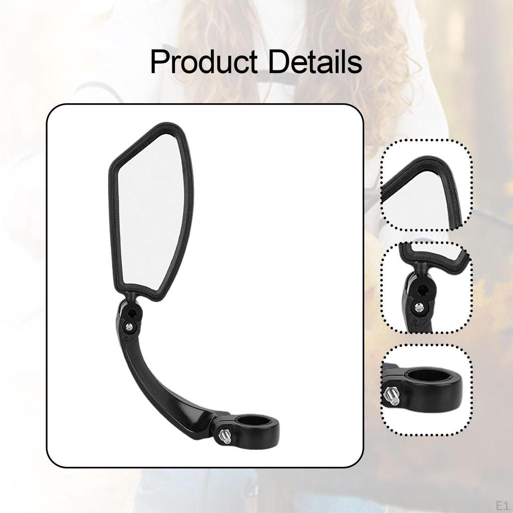 Bicycle Mirror Rear View Wide Angle Stainless Steel Rotatable for Handlebars