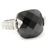 Silverring 'Romy' Svart Vit