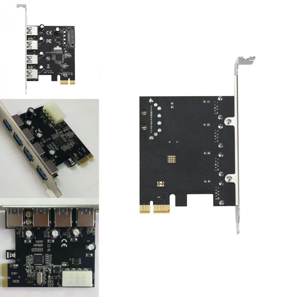 Pcie Usb30 Expansion Card With Four Ports For Desktop Computer Data Transfer