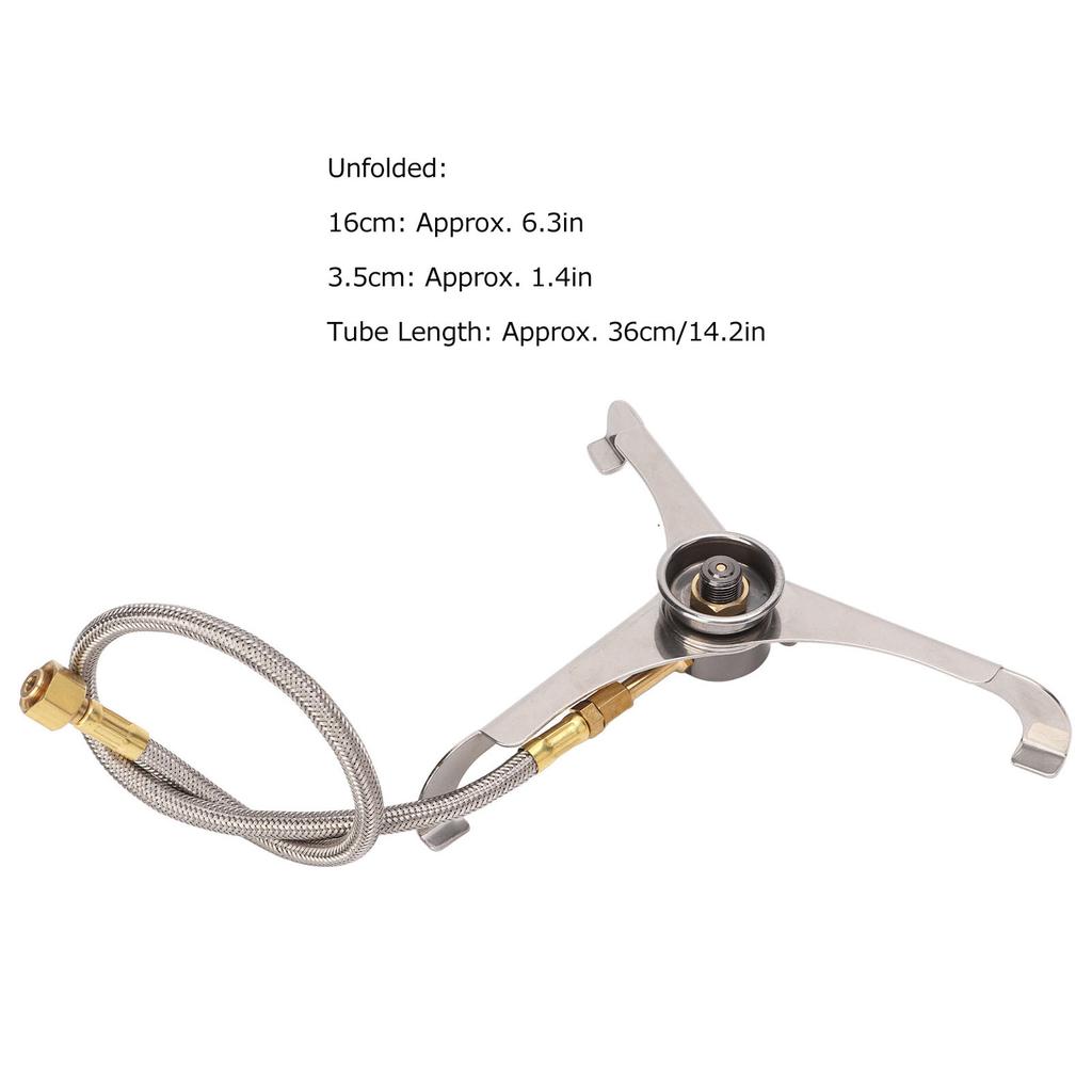 Outdoor Tripod Gas Stove Connector Foldable Heat Resisting Portable Camping Stove Long Tank Converter for Outdoor