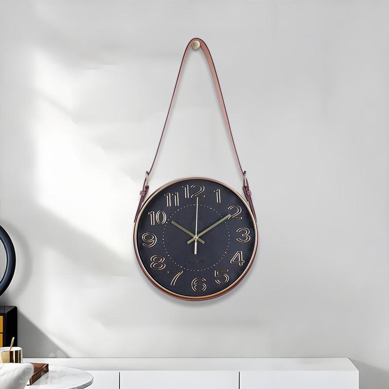 Belt Wall Clock New Living Room Silent Quartz Clock Style Modern Simple Creative Clock Decoration Clock