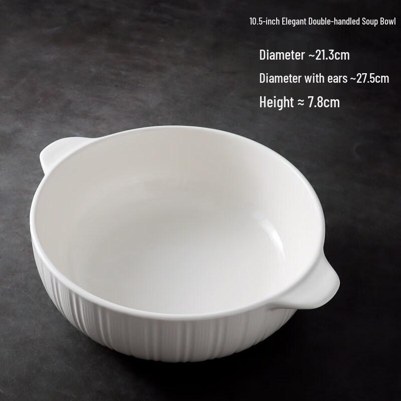 

Star Ceramic Double-Handle Soup Bowl