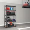 Storage Shelving Unit, 5-Tier Adjustable, 2000 Lbs Capacity, Heavy Duty Garage Shelves Metal Organizer Utility Rack, Black, 30" L X 12" W X 60" H for