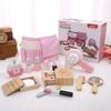 Wooden Dressing, Playing House, Simulation Cosmetics, Toy Set, Hair Dryer, Comb, Lipstick, Girl