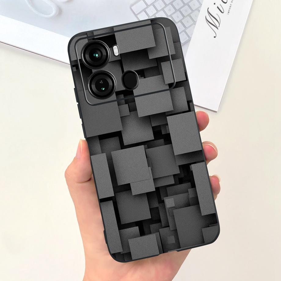 For Itel P40 P40+ P40 Plus Case Luxury Black Soft Silicone Bumper Phone Cover for ITEL P683L P662L Coques Panda Rabbit Goothic