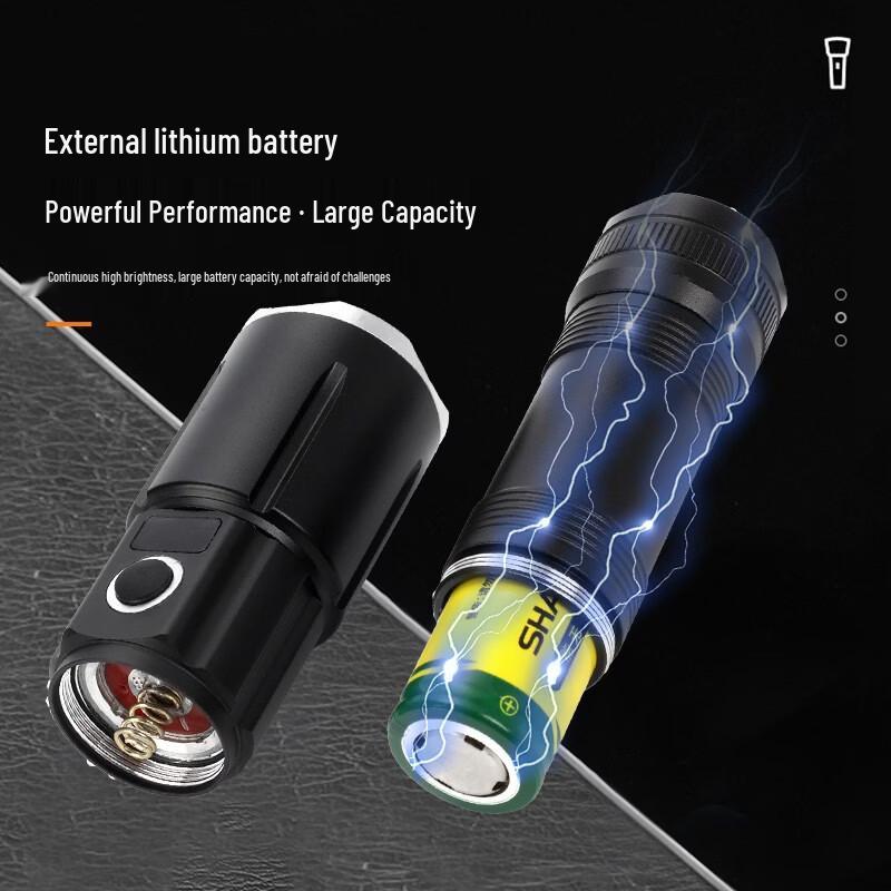 USB Rechargeable Variable Zoom 10W White Laser Flashlight