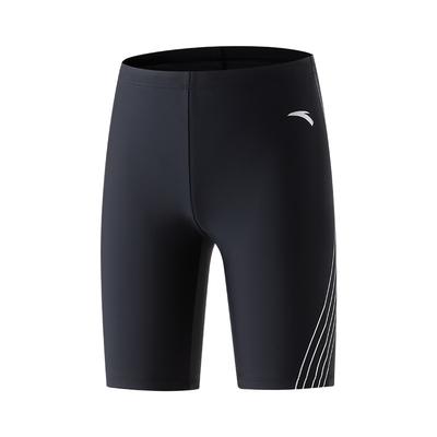 Anta Color Block Soft Comfortable Breathable Versatile Tight Swim Pants Men Swimwear Black 1825332410-4