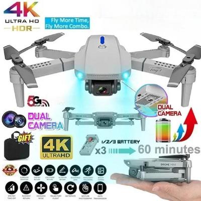 2023 Nový RC mini dron E88 4K širokoúhlý jednoduchý/duální fotoaparát Polohování optického toku WiFi FPV helikoptéra Skládací selfie kvadrokoptéra hračka dárek