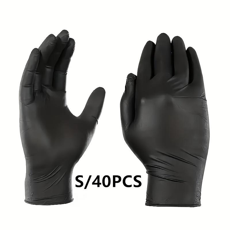 20/40/99pcs Black Nitrile Disposable Gloves, Heavy-Duty Household Gloves for Cleaning, Multi-Purpose Single-Use Protective Gloves