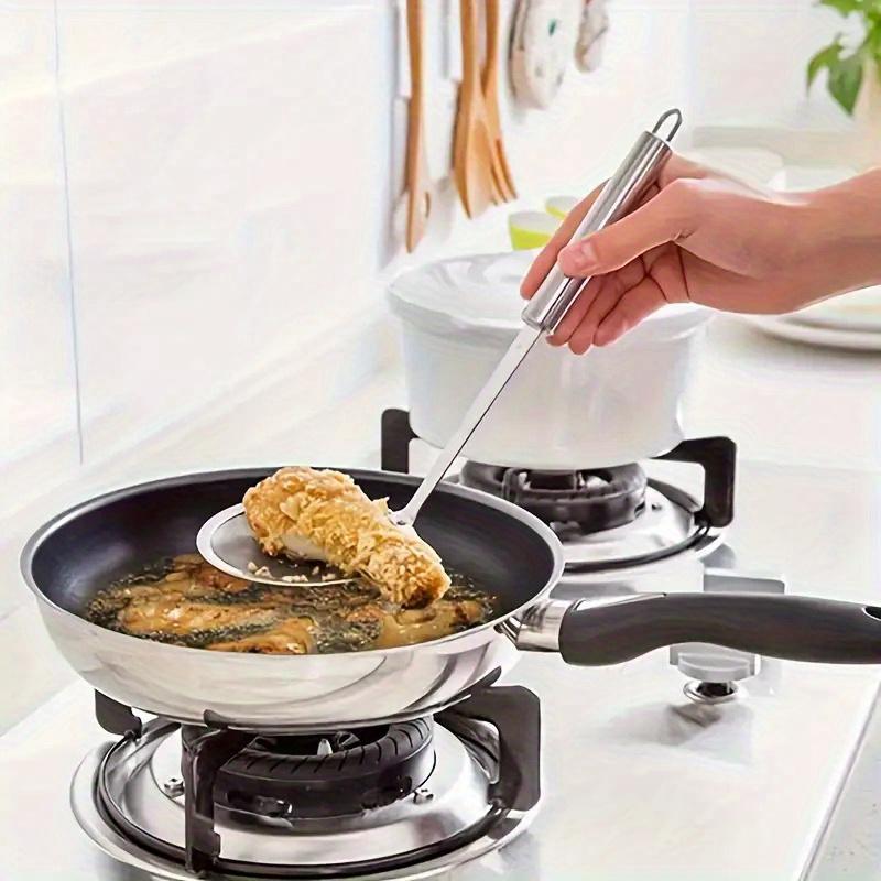 1pc Hot Pot Skimmer- Stainless Steel Fine Mesh Strainer Skimming Grease and Foam, Long Handle Wire Mesh Strainer, Kitchen