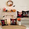 4Pcs Horror Classic Movie Characters Pillow Covers 18X18 Inch Halloween Throw Pillowcases Linen Decorative Square Cushion Covers