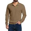 Men's Casual Collared Long-Sleeve Fleece Base Layer Top
