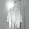 White Blouses for Women Oversized Tops Streetwear Korean Fashion Casual Shirts Split Irregular Vintage Blouse