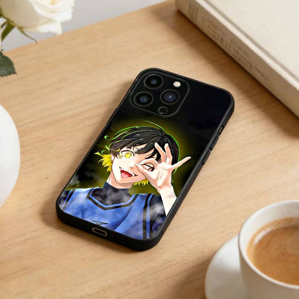 

Anime Trent B-Blue L-Lock Phone Case For iPhone 17 16 15 14 13 12 Max Plus Silicone Black Cover iPhone16pro