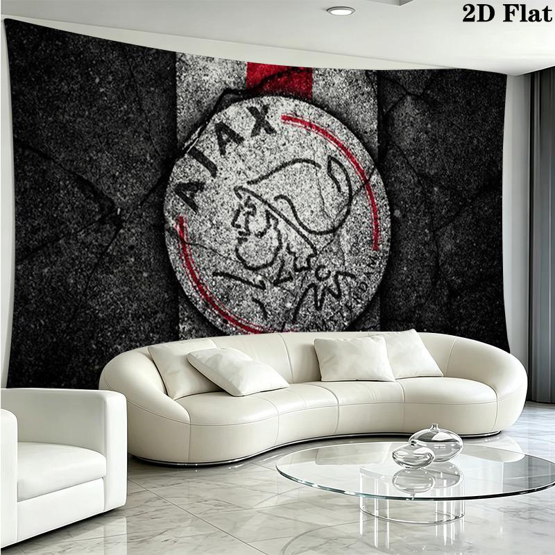 AFC Ajax Logo Wall Tapestry Aesthetic Wall Hanging Printed Fabric Blanket Decorative Tapestries for Bedroom Living Room Home Decor