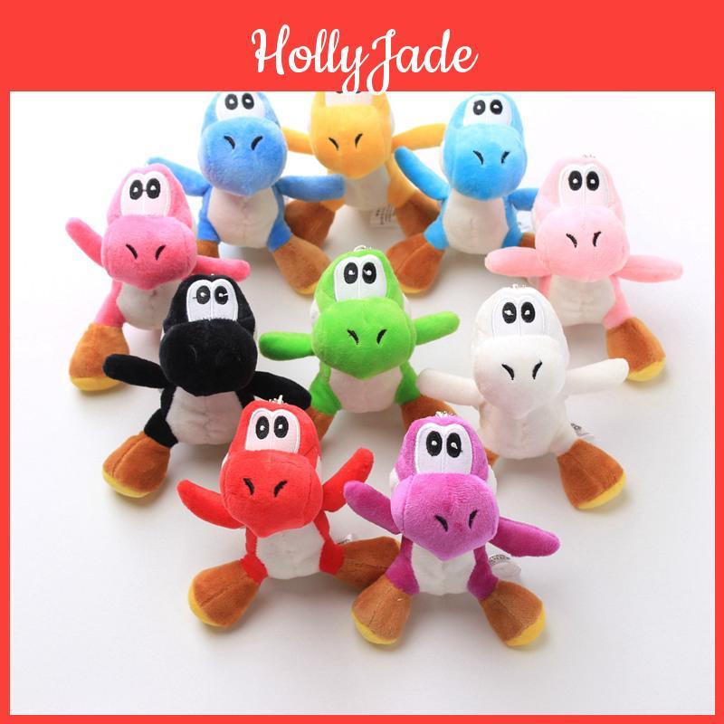 Porte-clés Peluche Yoshi Vert Super Mario Bros Jouet en Peluche Doux Pour Collectionneurs