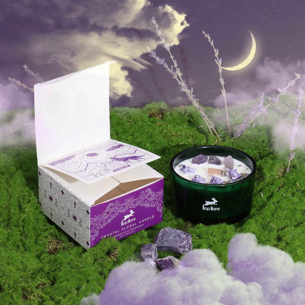 Amethyst Crystal Candle, The Moon Tarot Card