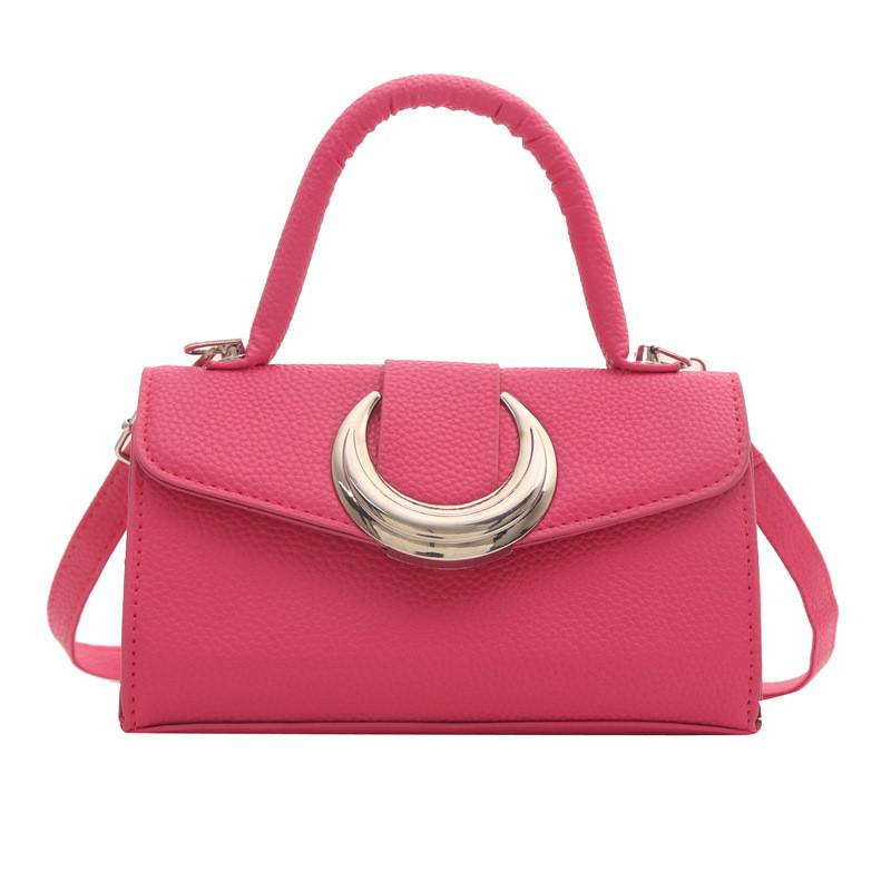 Модная простая однотонная женская сумка, весенняя новинка, корейская повседневная сумка через плечо. красный