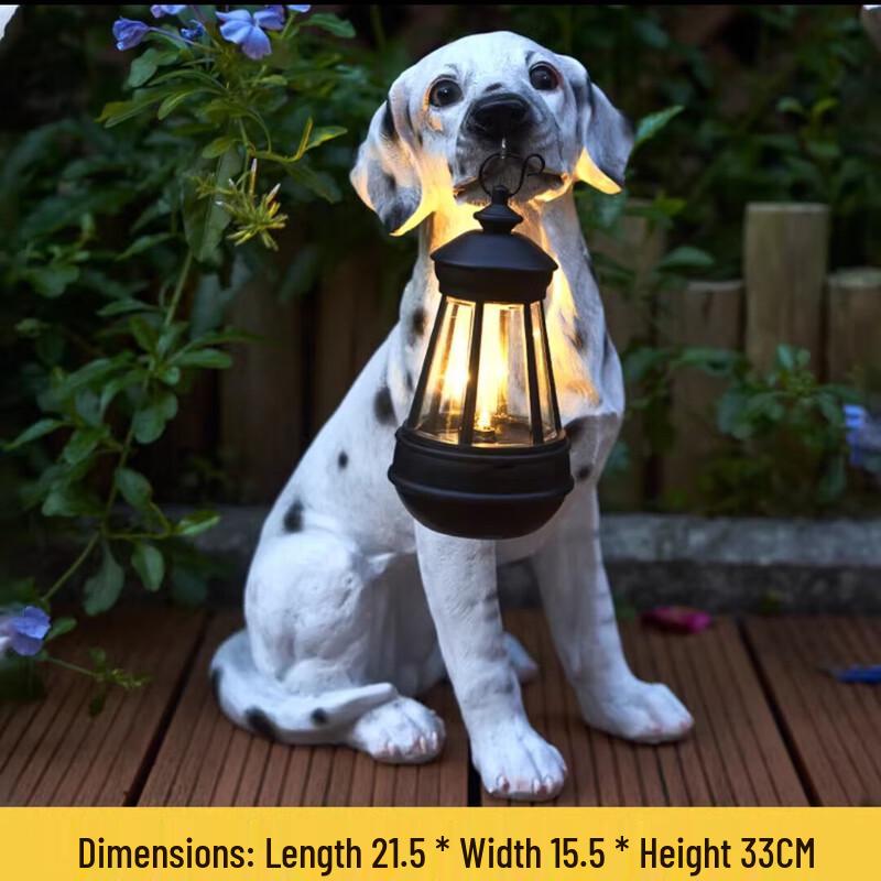 ZOATRON Spotted Dog Solar Garden Light