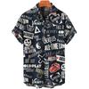 "2025 Creative Panda Print Short-sleeved Shirt for Men, Street Summer, Hawaiian Beach Retro Harujuku Arrives.