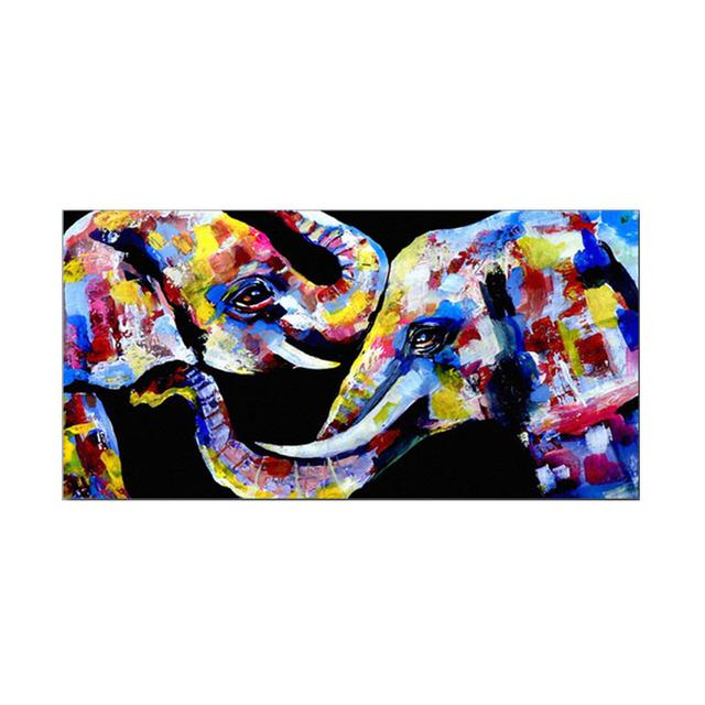 Modern Graffiti Animal Elephant Tiger Lion Canvas Painting Wall Art Picture Posters and Prints for Living Office Room Home Decor No Frame