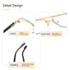 Luxury Metal Pochromic Sunglasses Men Women Vintage Double Beam Sun Glasses Stylish Chameleon Anti-glare Driving Shades UV400